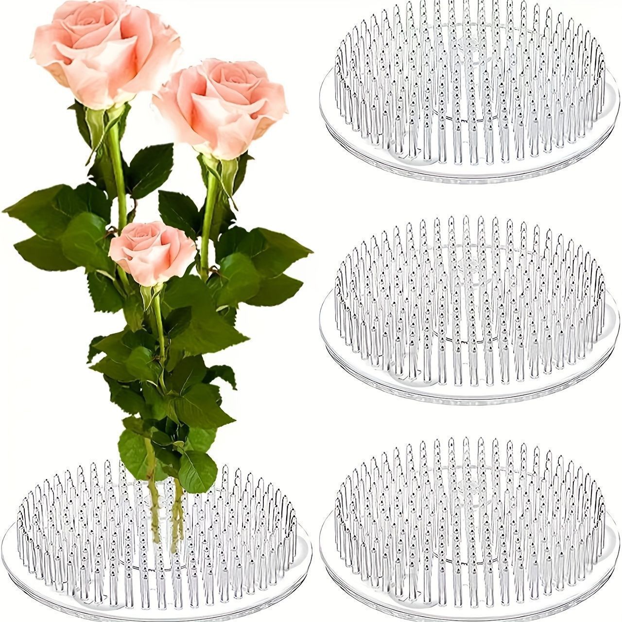 Florist Supply Bulk - Круглая прозрачная подставка-держатель для икебаны на