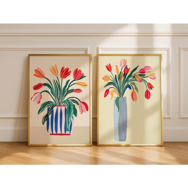 Набор из 2 картин на холсте с  – обзор и цена Florist Supply Vases